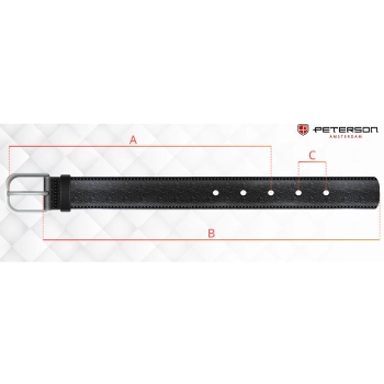 Peterson zestaw portfel+pasek PTN 1542L-135-GK-BW