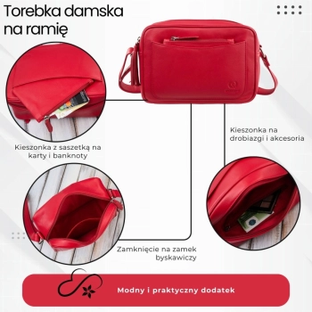 Torebka damska skórzana listonoszka na ramię Paolo Peruzzi