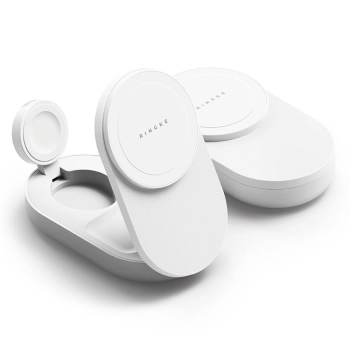 RINGKE 3IN1 MAGNETIC MAGSAFE WIRELESS FOLDING CHARGER 25W QI2.2 WHITE