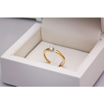Pierścionek zaręczynowy brylantem 0,15ct złoto 750 Exclusive