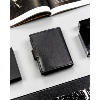 Portfel skórzany męski N0036L-GPL-BL BLACK