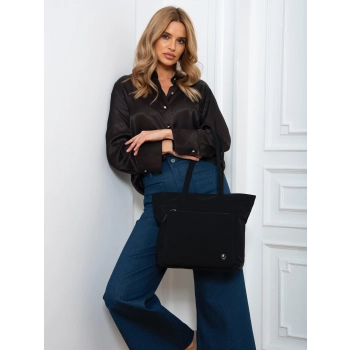 Torebka shopper bag torba damska duża czarna na ramię shopperka a4 PETERSON