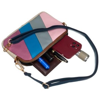 Saszetka damska torebka skórzana listonoszka śliczna na ramię crossbody