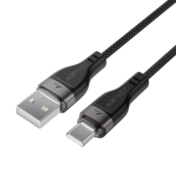 Kabel Acefast C11-04 USB-A - USB-C 3A 1,2 m w magnetycznym oplocie - czarny
