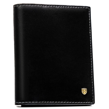 Portfel męski ze skóry naturalnej Rovicky elegancki ochrona rfid praktyczny