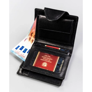 Skórzany portfel damski z systemem RFID - Peterson
