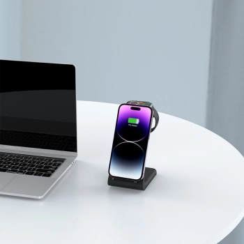 TECH-PROTECT QI15W-A36 3IN1 WIRELESS CHARGER FOR APPLE BLACK