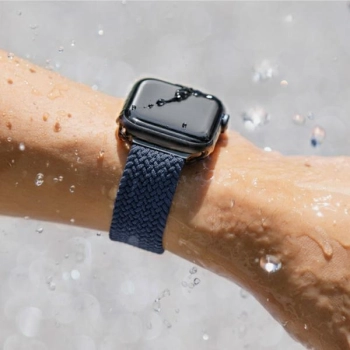 UNIQ pasek Aspen Apple Watch 40/38/41mmSeries 1/2/3/4/5/6/7/8/9/SE/SE2 Braided szary/granite grey
