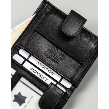Portfel skórzany męski N0036L-GPL-BL BLACK