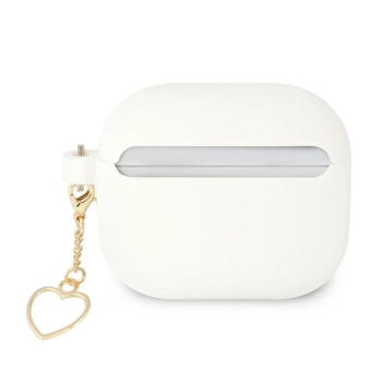 Guess GUA3LSCHSH AirPods 3 coverbiały/white Silicone Charm Heart Collection