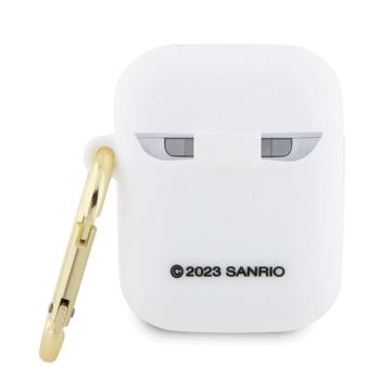Hello Kitty HKA23DKHSH Airpods 1/2 coverbiały/white Silicone 3D Kitty Head