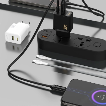 Ładowarka sieciowa Dudao A27MaxCEU PD QC 35W USB-A USB-C z kablem USB-C - biała