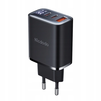MCDODO SZYBKA ŁADOWARKA SIECIOWA DO IPHONE 2XUSB-C 1XUSB PD 30W MIERNIK LED