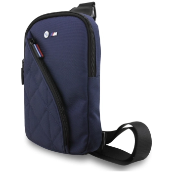 Torebka na telefon BMW Nylon             Pocket&Metal Logo Crossbody granatowy
