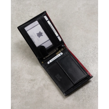 Klasyczny skórzany portfel z systemem RFID Protect — Rovicky