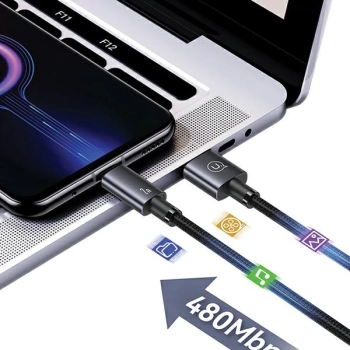 USAMS Kabel USB na Micro-USB 2A 1,2mFast Charging stalowy/tarnish SJ668USB01 (US-SJ668)
