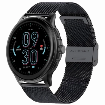 Smartwatch Damski GRAVITY GT12-2 Granatowy Pasek Silikonowy + Czarna Bransoleta