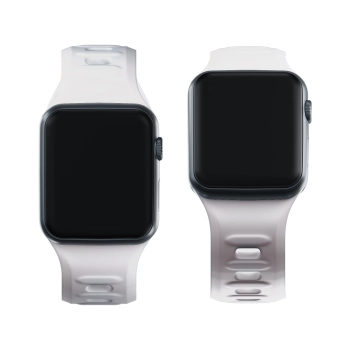 42/44/45/46/49 mm White (big) - 3mk Silicone Watch Strap for Apple