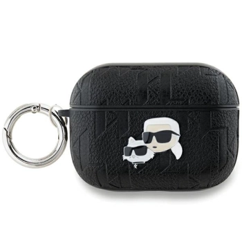 Karl Lagerfeld KLAP2PGKCPK AirPods Pro2 (2022/2023) cover czarny/black Monogram Karl & Choupette Head