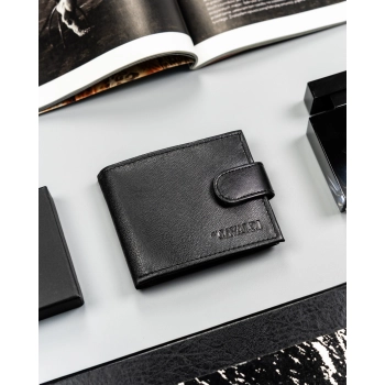 Portfel skórzany męski N0035L-GPL-BL BLACK