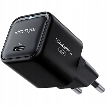 INNOSTYLE SZYBKA ŁADOWARKA KOSTKA USB-C 20W USB TYP C GAN II DO IPHONE LED