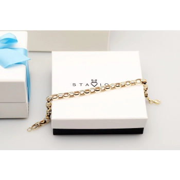 Elegancka złota bransoletka ROLO 585 do codziennego noszenia
