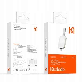 MCDODO ŁADOWARKA INDUKCYJNA ZEGARKA USB-C DO APPLE WATCH 8 9 SE ULTRA PASEK