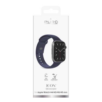 Pasek Puro Icon na Apple Watch 44/45/46/49mm - granatowy