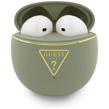 Słuchawki TWS Guess Gold Line Triangle   khaki
