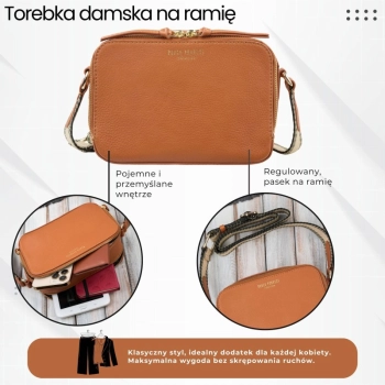 Torebka damska skórzana listonoszka na ramię Paolo Peruzzi