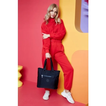 Nylonowy, pojemny shopper damski - Peterson