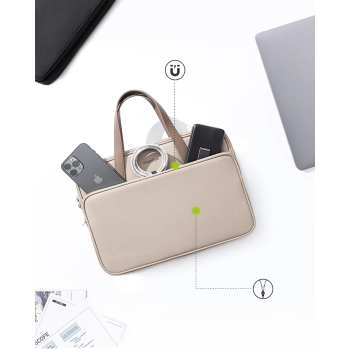 INNOSTYLE DAMSKA TORBA NA LAPTOPA 15 6 16 WODOODPORNA OMNIPROTECT PRO BEŻOWA