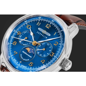 Zegarek Męski ZEPPELIN Mediterranee Moonphase 9636-3 + BOX
