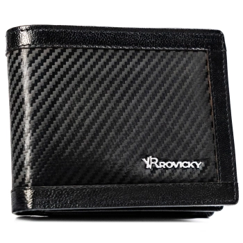 Portfel męski Rovicky® skóra naturalna ochrona RFID elegancki