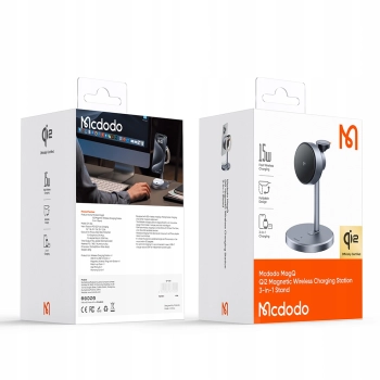 MCDODO STACJA DOKUJĄCA ŁADOWARKA INDUKCYJNA 3W1 DO IPHONE AIRPODS WATCH QI2