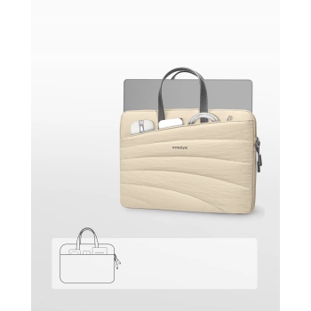 INNOSTYLE DAMSKA TORBA NA LAPTOPA 13 14 WODOODPORNA CARRYLITE SLIM BEŻOWA