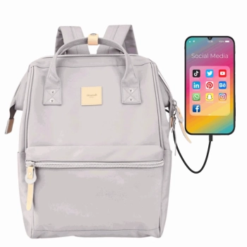 Plecak damski modny do pracy szkoły Himawari na laptopa + port USB