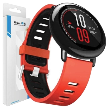 Beline pasek Watch 20mm Double ColorSilicone czerwono-czarny  red/black box