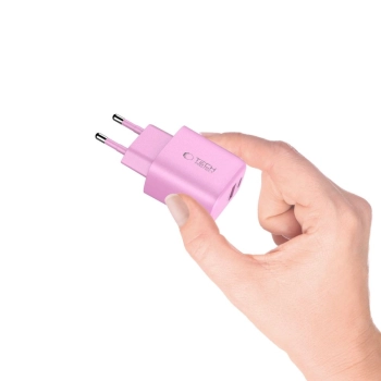 Ładowarka sieciowa Tech-Protect NCA20 PD 20W QC3.0 USB-A / USB-C - różowa