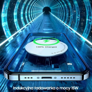 USAMS Ład. indukcyjna US-CD160 magneticW2 15W aluminiowa iPhone 12 series srebrny/silver CD160DZ01