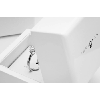 Pierścionek zaręczynowy z diamentem 0,50ct złoto 18k