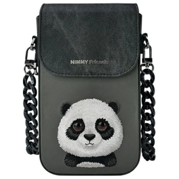 Nimmy torebka na telefon czarny/black    Big Eyed Pet 2.0 Panda