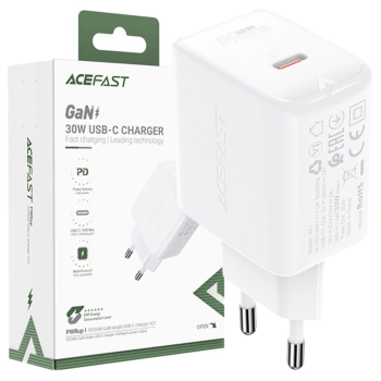 Acefast ładowarka sieciowa GaN USB Typ C 30W, PD, QC 3.0, AFC, FCP biały (A21 white)