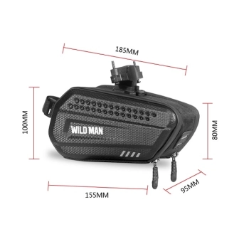 WILDMAN Etui/sakwa pod siodełko L ES7 1.2L uchwyt rowerowy czarna/black