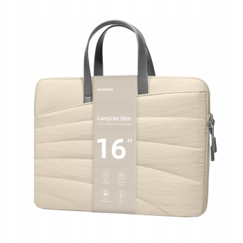 INNOSTYLE DAMSKA TORBA NA LAPTOPA 15 6 16 WODOODPORNA CARRYLITE SLIM BEŻOWA