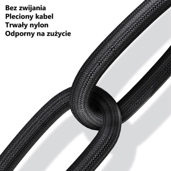 USAMS Kabel pleciony U33 lightning 1,2m2A Fast Charging niebieski/cyan SJ360USB02 (US-SJ360)