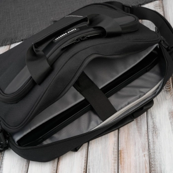Torba na laptopa materiałowa unisex lekka do ręki na ramię