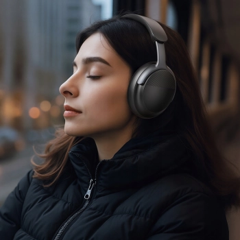 MCDODO SŁUCHAWKI BEZPRZEWODOWE NAUSZNE BLUETOOTH Z MIKROFONEM ANC CZARNE