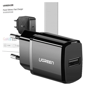 Ładowarka sieciowa UGREEN ED011, USB, 2.1A (czarna)