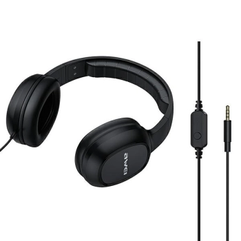 AWEI słuchawki nauszne GM-6 jack 3,5mmczarny/black